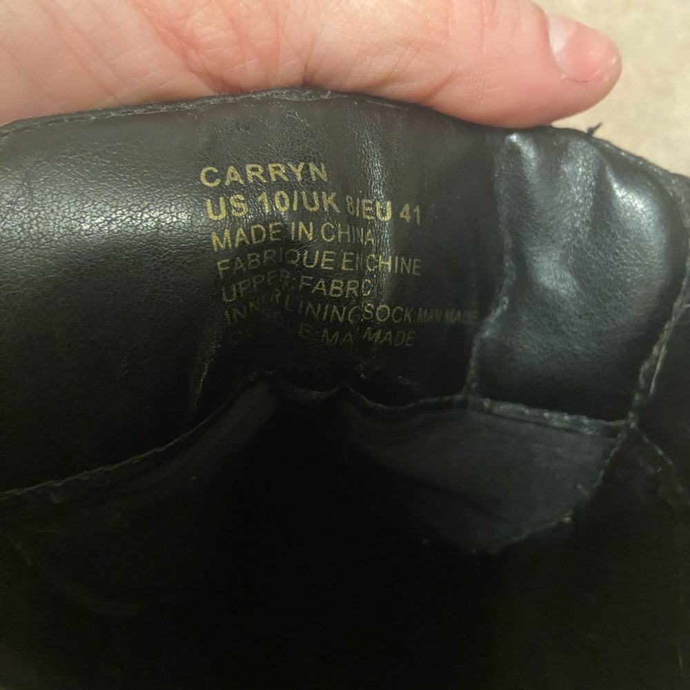 Black heel boots size 10